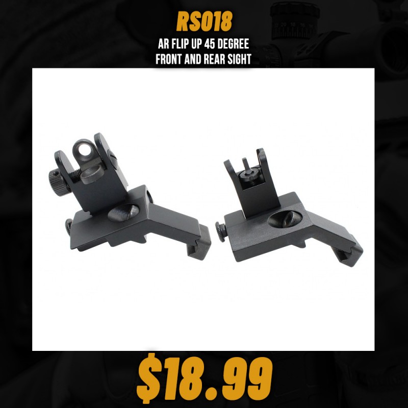 AR Flip Up 45 Degree Front And Rear Sight AR Flip Up 45 Degree Front And Rear Sight