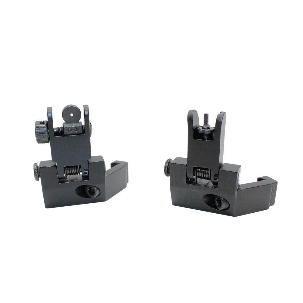 AR Flip Up 45 Degree Front And Rear Sight