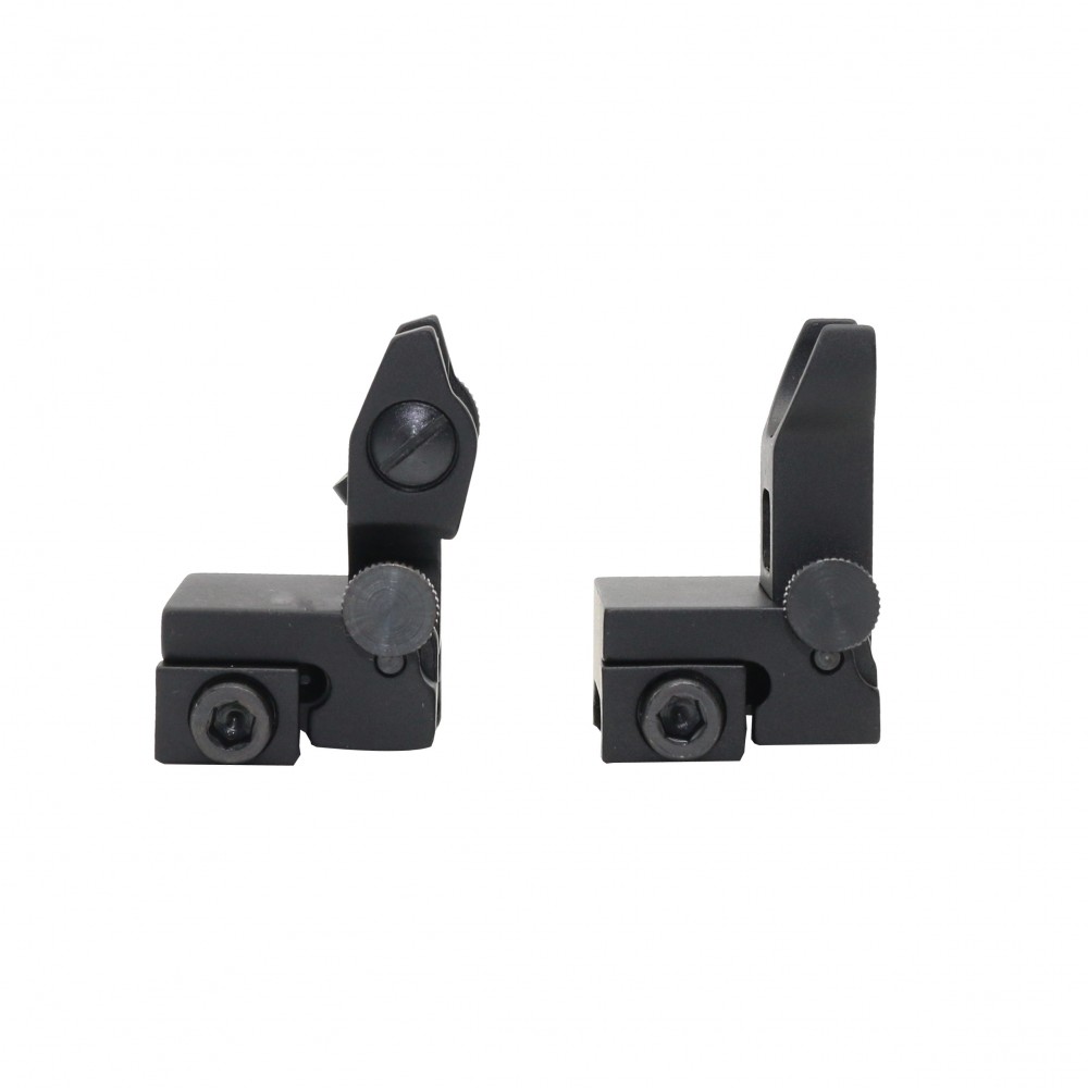 AR Front And Rear Flip Up Sights -Green And Red Dots
