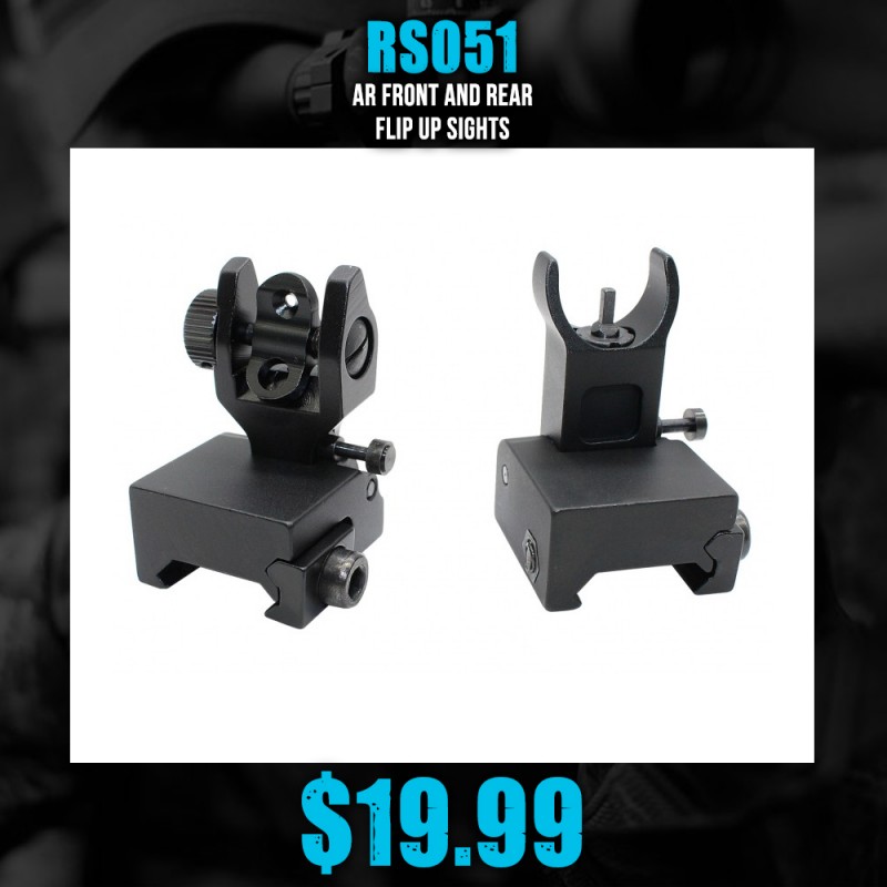 AR Front and Rear Flip Up Sights AR Front and Rear Flip Up Sights
