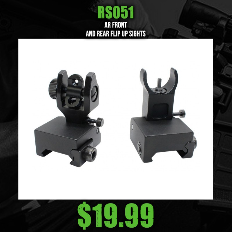 AR Front and Rear Flip Up Sights AR Front and Rear Flip Up Sights