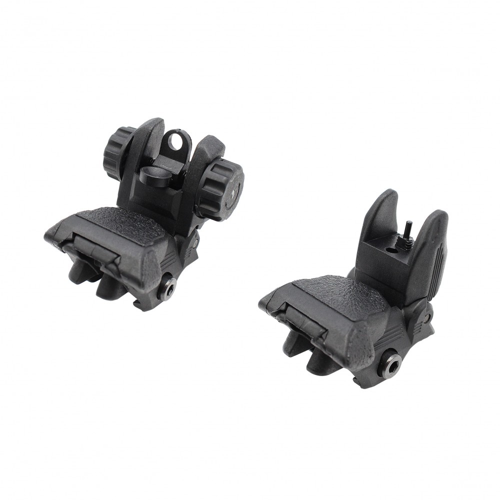 Front And Rear Polymer Flip-Up Sights