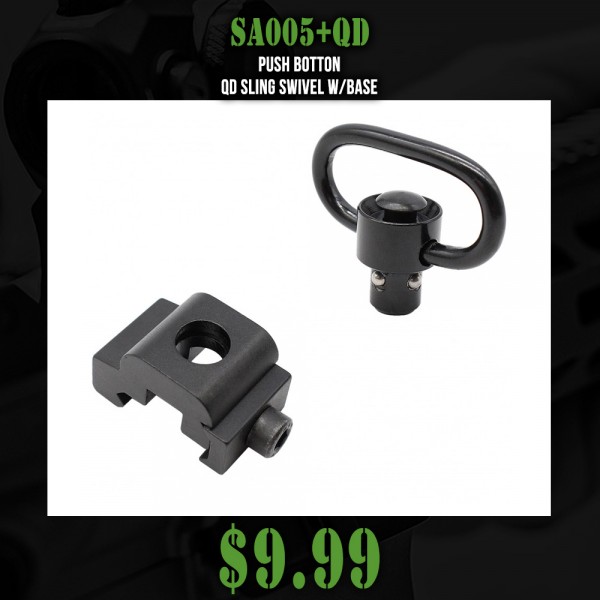 Push Botton QD Sling Swivel W/Base