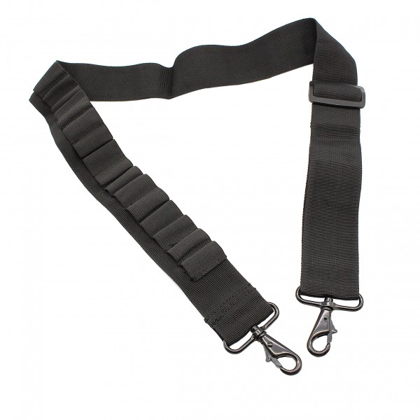 Shotgun Bandolier Sling Shell Holder 2 point -16 Round - 12 or 20 Gauge W/ QD Snap Hook Release