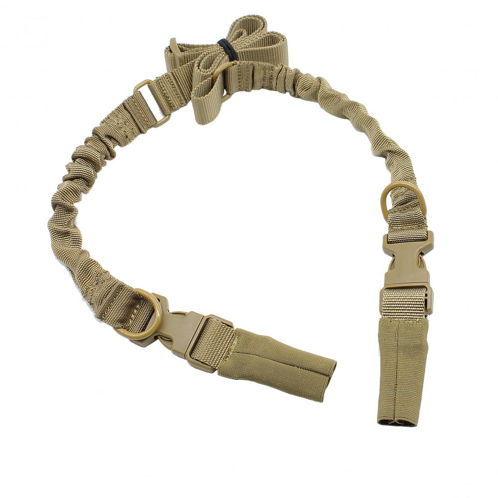 Tactical HK Style 2-Point Adjustable Rifle Bungee Sling W/ Quick Release FDE