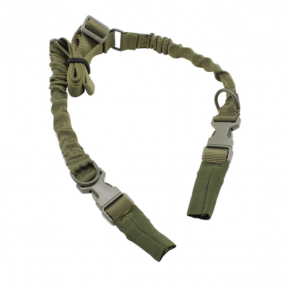 Tactical HK Style 2-Point Adjustable Rifle Bungee Sling W/ Quick Release Green
