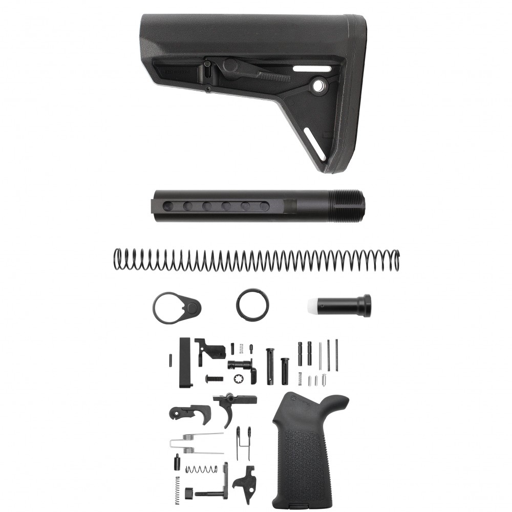 AR-10 / LR-308 Custom Lower Build Kit W/ MAGPUL MOE Stock and Pistol Grip | Mil-Spec