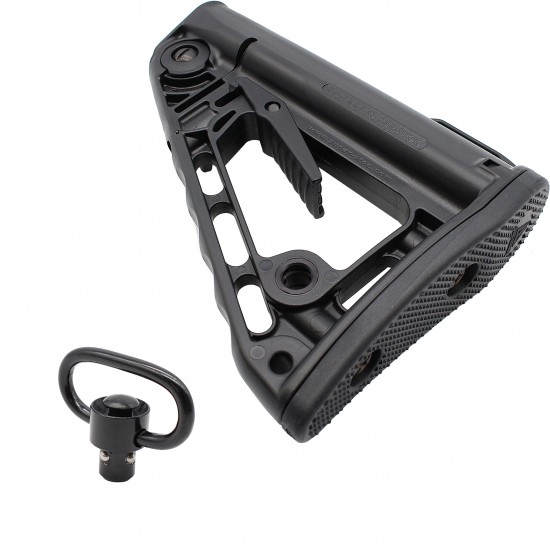 Rogers Super-Stoc Deluxe AR-15 Collapsible Stock W/ QD Swivel - Made In U.S.A Rogers Super-Stoc Deluxe AR-15 Collapsible Stock W/ QD Swivel - Made In U.S.A
