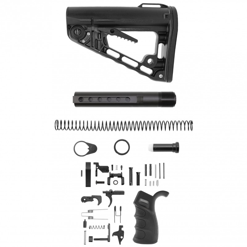 AR-10 / LR-308 Enhanced Ambidextrous Lower Build Kit W/ Rogers Super-Stoc Deluxe Rifle Stock | Mil-Spec