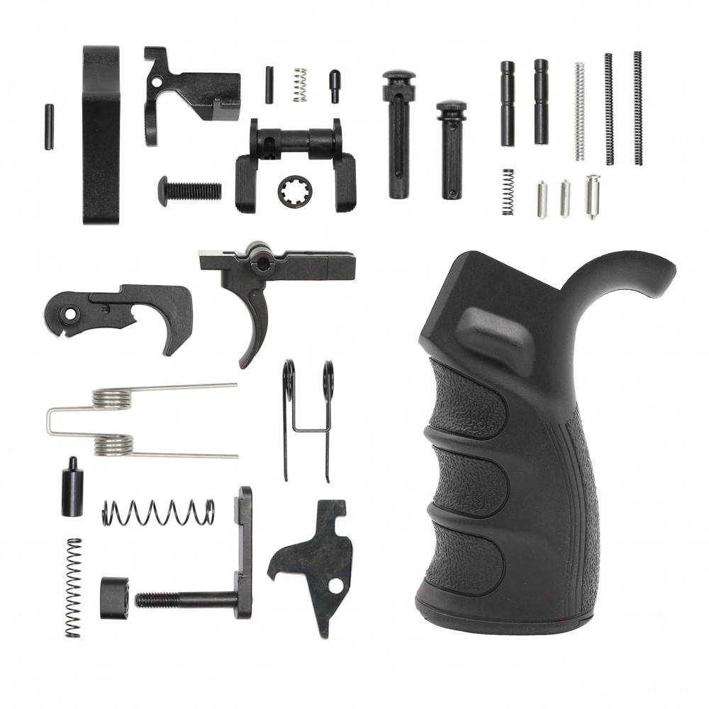 AR-15 .223/5.56 Enhanced Ambidextrous Lower Build Kit W/ Rogers Super-Stoc Deluxe Rifle Stock | Mil-Spec