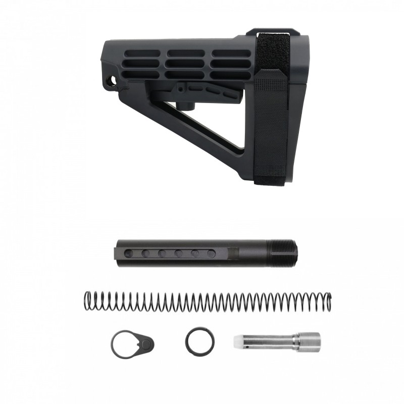 SB Tactical SBA4 Pistol Stabilizing Brace GREY (USA) + Buffer Tube Kit 