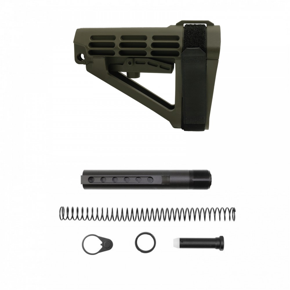 SB Tactical SBA4 Pistol Stabilizing Brace ODG (USA) + Buffer Tube Kit 