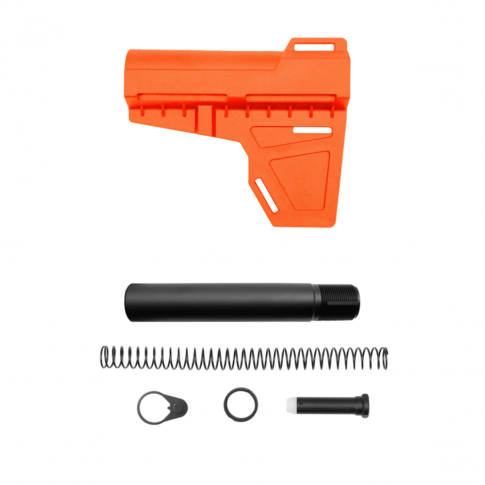 AR-15 Pistol Blade W/Complete Buffer Tube Kit - Cerakote Hunter Orange - No Foam Pad