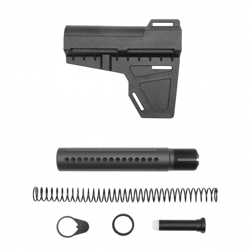 AR-15 Milled Buffer Tube Kit and Pistol Blade Stabilizer