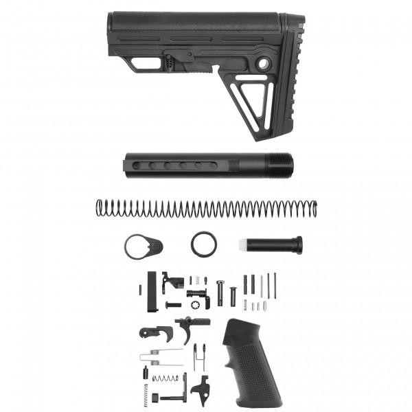 AR-15 .223/5.56 Standard Lower Build Kit W/ ALPHA Stock | Mil-Spec