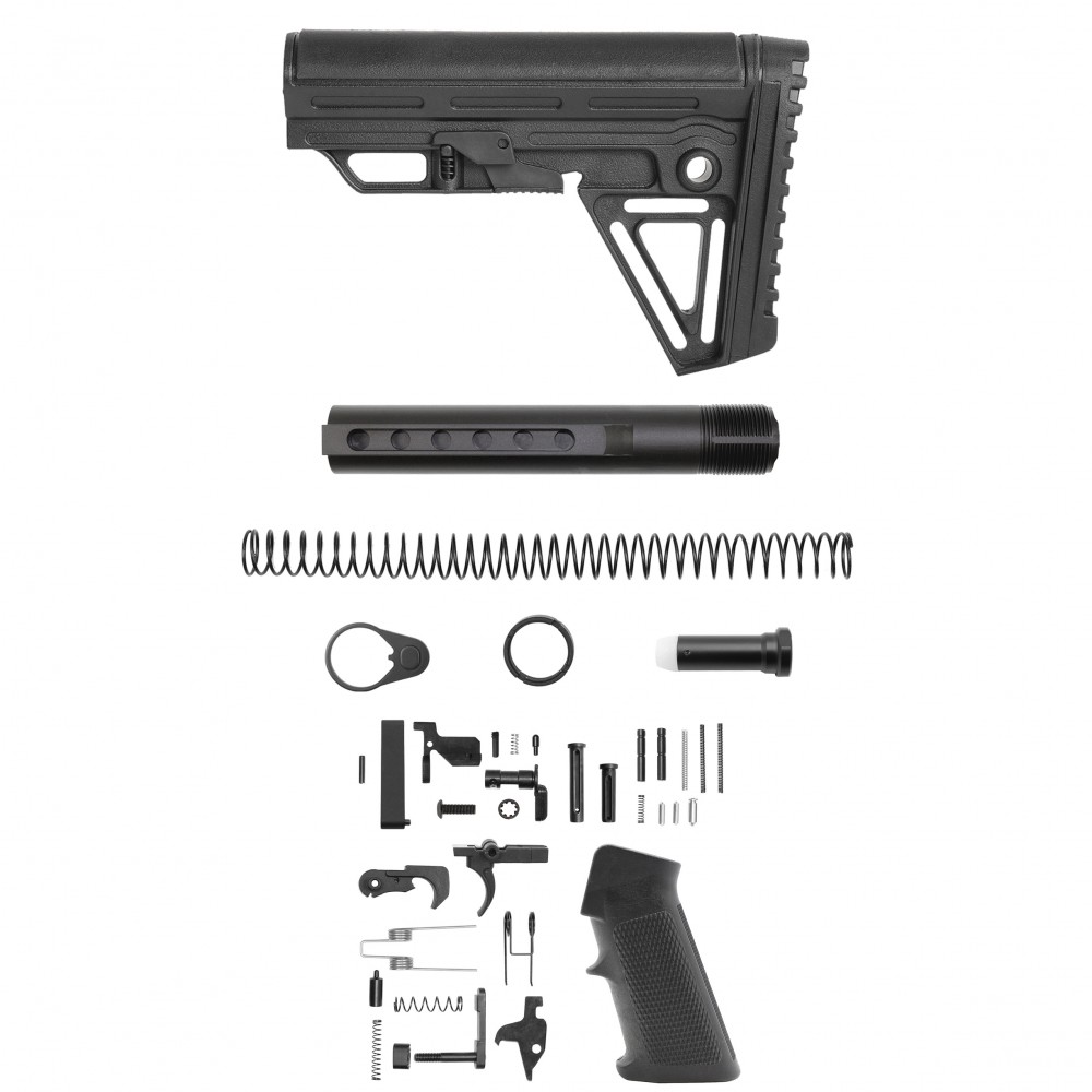 AR-10 / LR-308 Standard Lower Build Kit W/ ALPHA Stock | Mil-Spec
