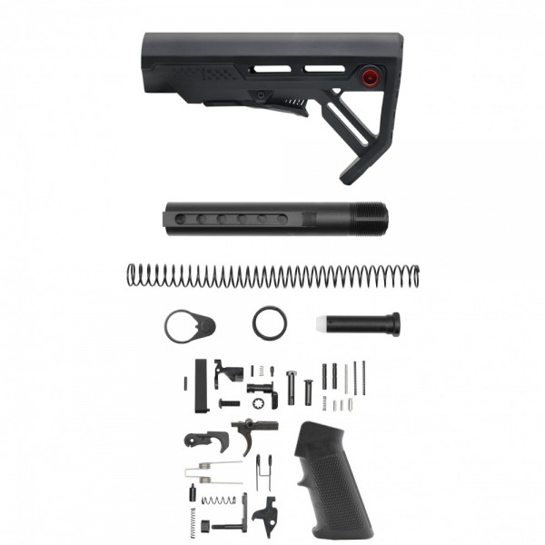 AR-15/.223/ 5.56 STANDARD LOWER BUILD KIT WITH CARBINE COLLAPSIBLE STOCK| LPK-17| MIL-SPEC- BLACK AR-15/.223/ 5.56 STANDARD LOWER BUILD KIT WITH CARBINE COLLAPSIBLE STOCK| LPK-17| MIL-SPEC- BLACK