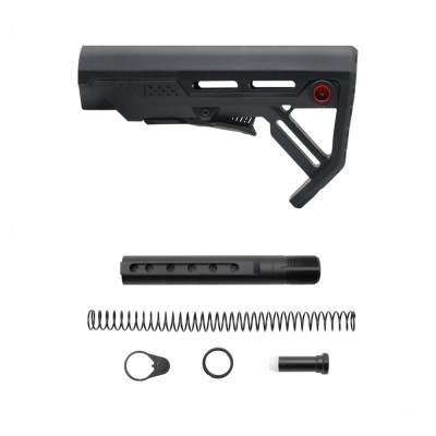 AR-10/ LR-308 CARBINE COLLAPSIBLE STOCK W/ 6-POSITION BUFFER TUBE KIT| 3.5 oz| MIL-SPEC- BLACK