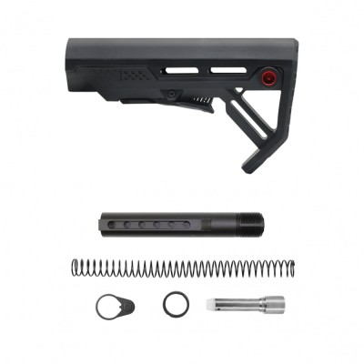 AR-9 CARBINE COLLAPSIBLE STOCK W/ 6-POSITION BUFFER TUBE KIT| 7 oz| MIL-SPEC- BLACK