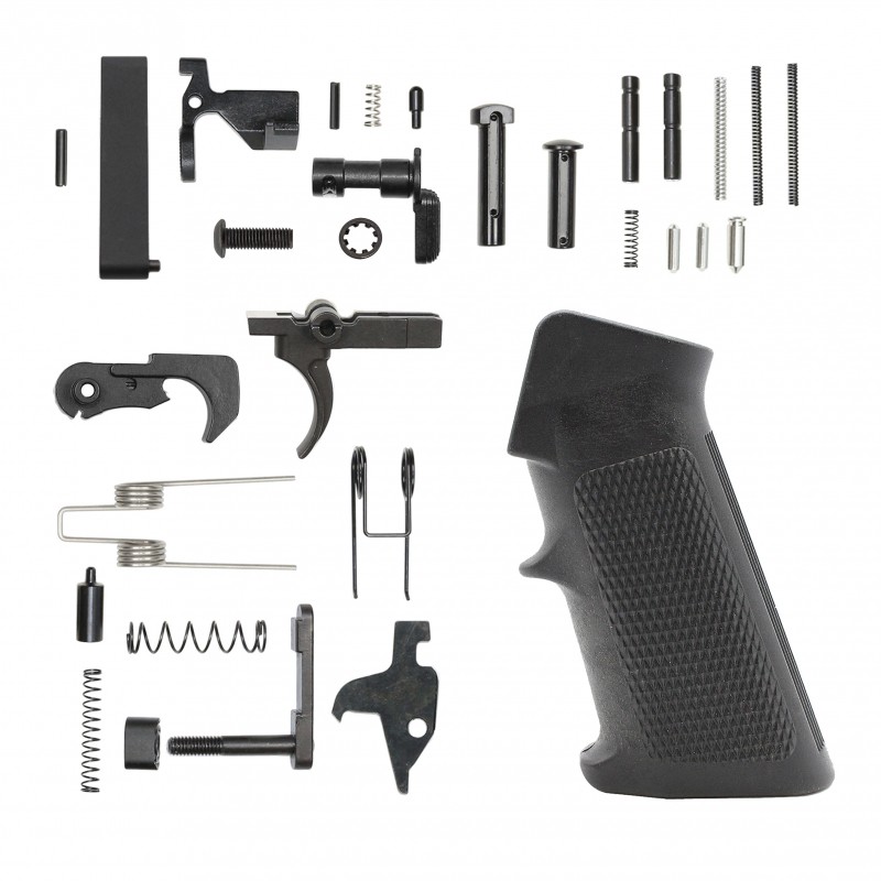 AR-15/.223/ 5.56 STANDARD LOWER BUILD KIT WITH CARBINE COLLAPSIBLE STOCK| LPK-17| MIL-SPEC- FDE