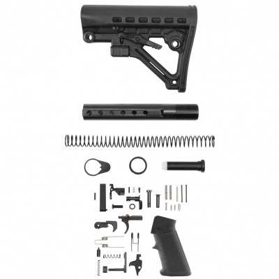 AR-15 .223/5.56 Standard Lower Build Kit W/ Skeleton A-Frame Adjustable Buttstock | Commercial-Spec