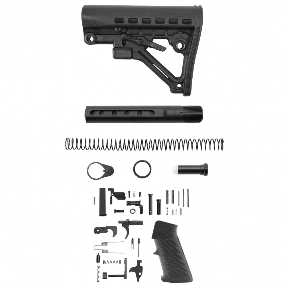 AR-10 / LR-308 Standard Lower Build Kit W/ Skeleton A Frame Buttstock | Commercial-Spec