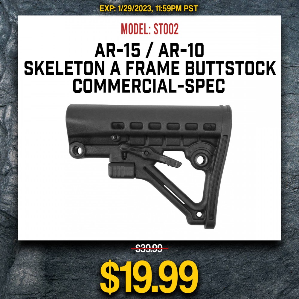 AR-15 / AR-10 Skeleton A Frame Buttstock | Commercial-Spec AR-15 / AR-10 Skeleton A Frame Buttstock | Commercial-Spec
