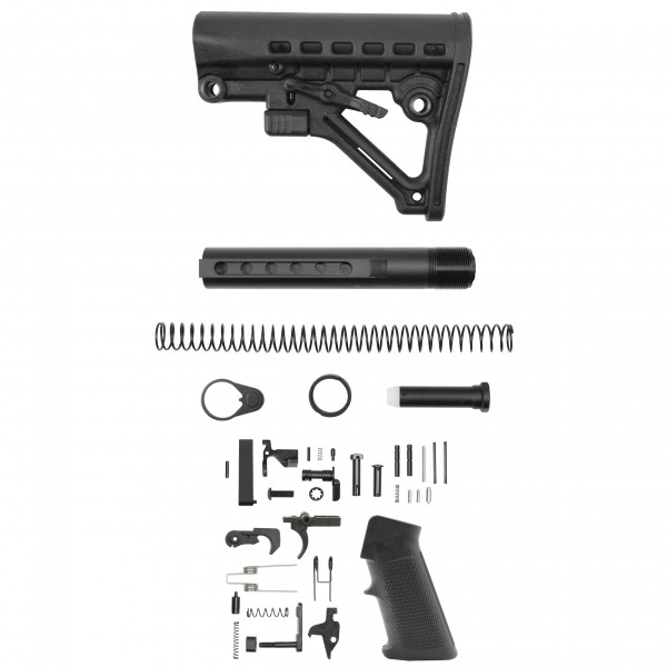 AR-15 .223/5.56 Standard Lower Build Kit W/ Skeleton A Frame Adjustable Buttstock | Mil-Spec