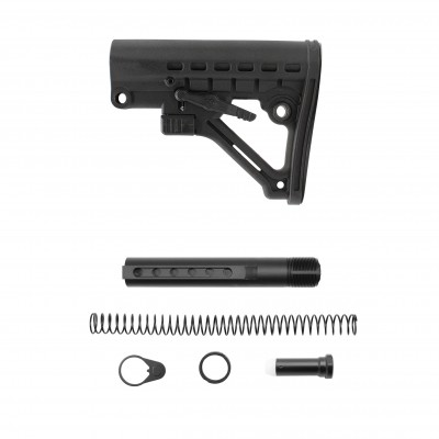 AR-10 / LR-308 Rifle Carbine 6 Position Buffer Tube Kit W/ Skeleton A-Frame Adjustable Buttstock | Mil-Spec