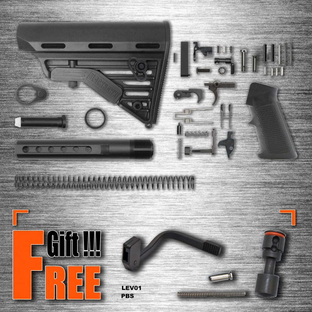 AR-15 .223/5.56 Standard Lower Build Kit W/ Blackhawk Knoxx Stock | Mil-Spec