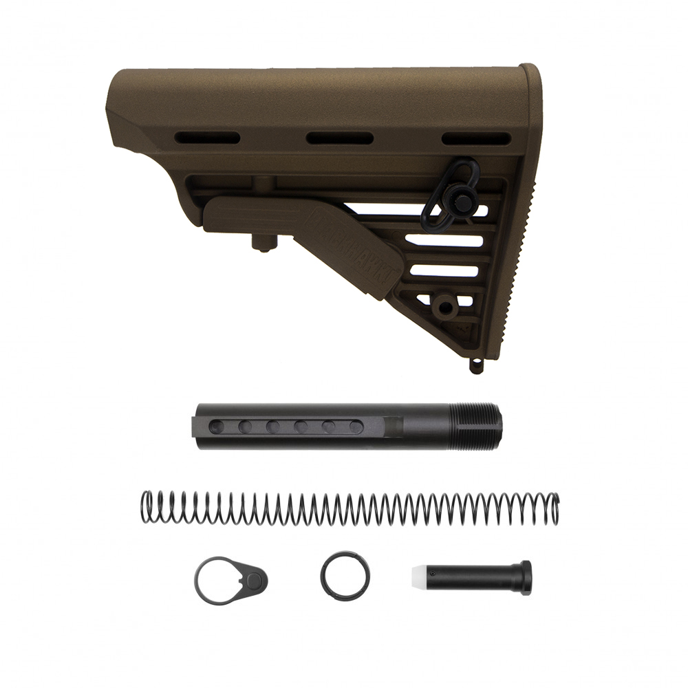 CERAKOTE BURNT BRONZE | AR-15 Blackhawk Knoxx Buttstock and Complete Buffer Tube Kit | Mil-Spec