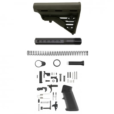 AR-15 / AR-10 Blackhawk Knoxx Commercial OD Buttstock and Complete Buffer Tube Kit W/ Lower Parts Kit Option| Commercial