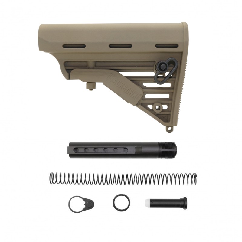 CERAKOTE FDE | AR-15 Blackhawk Knoxx Buttstock and Complete Buffer Tube Kit | Mil-Spec