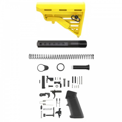 CERAKOTE LEMON ZEST | AR-15 Blackhawk Knoxx Buttstock and Complete Buffer Tube Kit W/ Lower Parts Kit Option | Mil-Spec