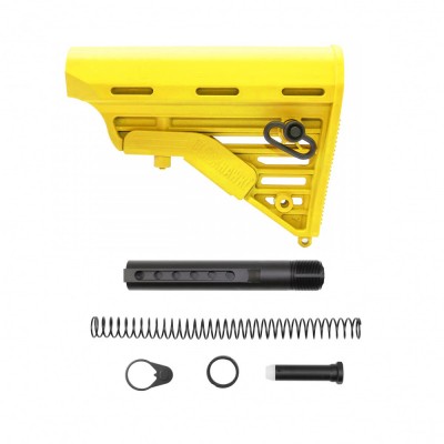 CERAKOTE LEMON ZEST | AR-15 Blackhawk Knoxx Buttstock and Complete Buffer Tube Kit | Mil-Spec