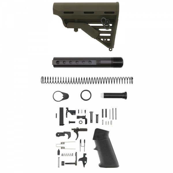 CERAKOTE OD GREEN | AR-15 Blackhawk Knoxx Buttstock and Complete Buffer Tube Kit W/ Lower Parts Kit Option | Mil-Spec CERAKOTE OD GREEN | AR-15 Blackhawk Knoxx Buttstock and Complete Buffer Tube Kit W/ Lower Parts Kit Option | Mil-Spec