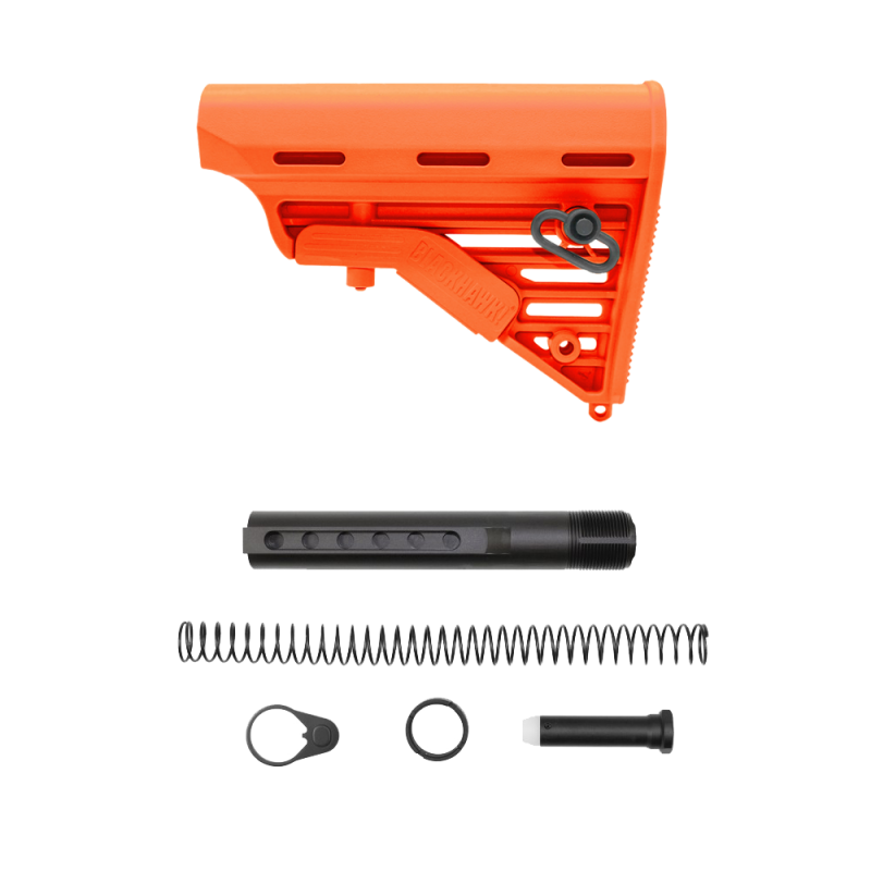 CERAKOTE HUNTER ORANGE | AR-15 Blackhawk Knoxx Buttstock and Complete Buffer Tube Kit | Mil-Spec