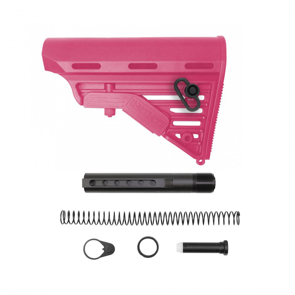 CERAKOTE Pink | AR-15 Blackhawk Knoxx Buttstock and Complete Buffer Tube Kit | Mil-Spec