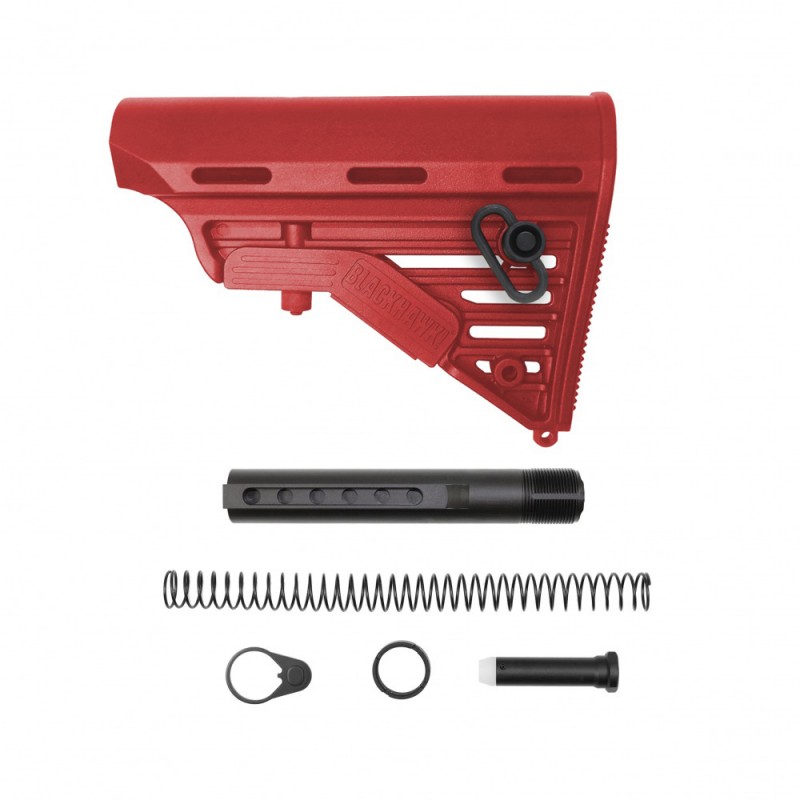 CERAKOTE Red | AR-15 Blackhawk Knoxx Buttstock and Complete Buffer Tube Kit | Mil-Spec