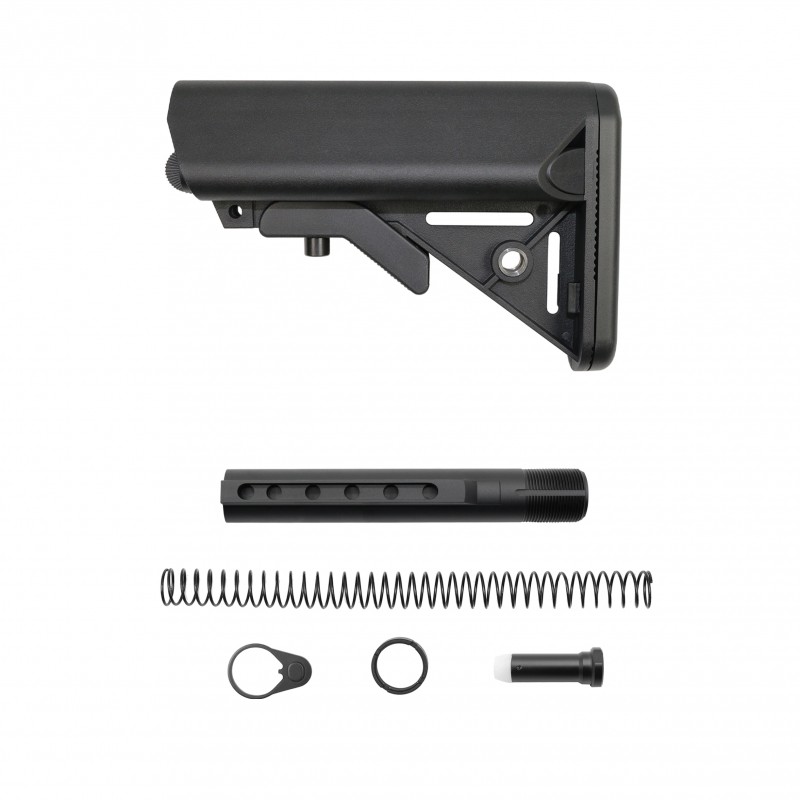AR-10 / LR-308 Rifle Carbine 6 Position Buffer Tube Kit With SOPMOD Buttstock | Mil-Spec