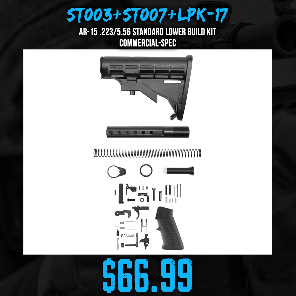 AR-15 .223/5.56 Standard Lower Build Kit | Commercial-Spec
