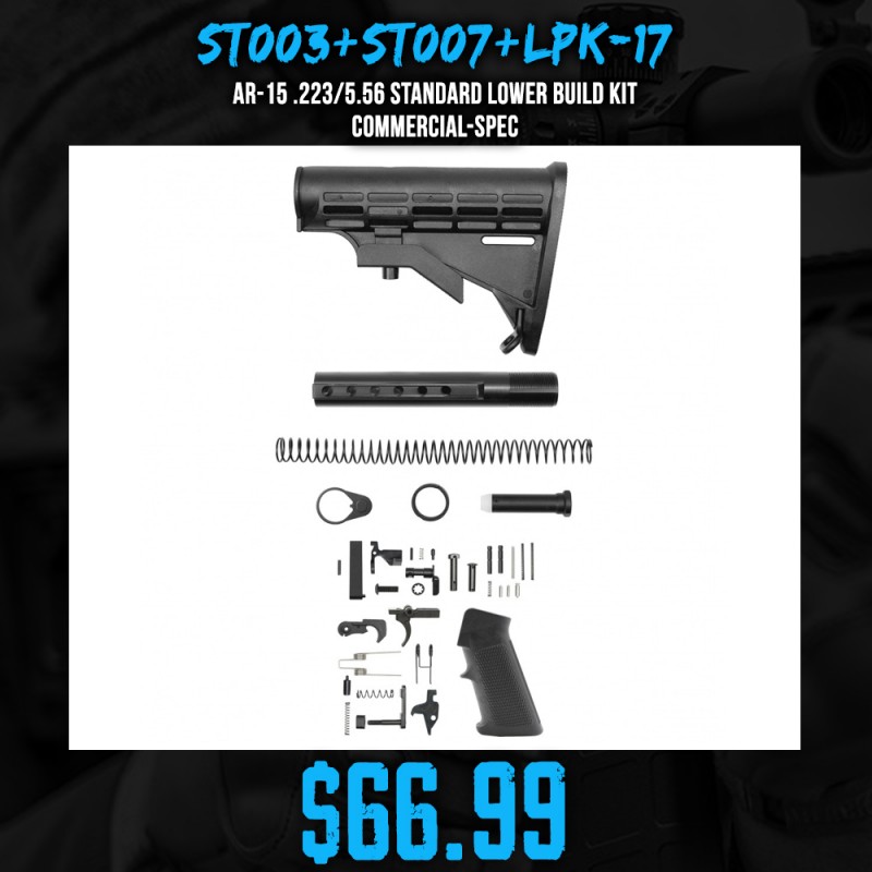 AR-15 .223/5.56 Standard Lower Build Kit | Commercial-Spec