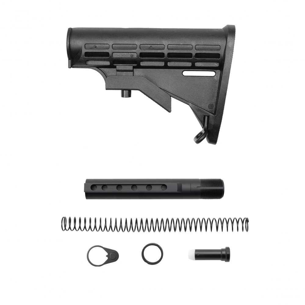 AR-10 / LR-308 Rifle Carbine 6 Position Buffer Tube Kit With Stock | Commercial-Spec
