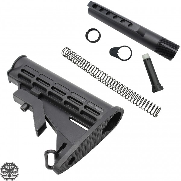 AR-15 Mil-Spec Carbine Stock W/ 6 Position Buffer Tube Kit