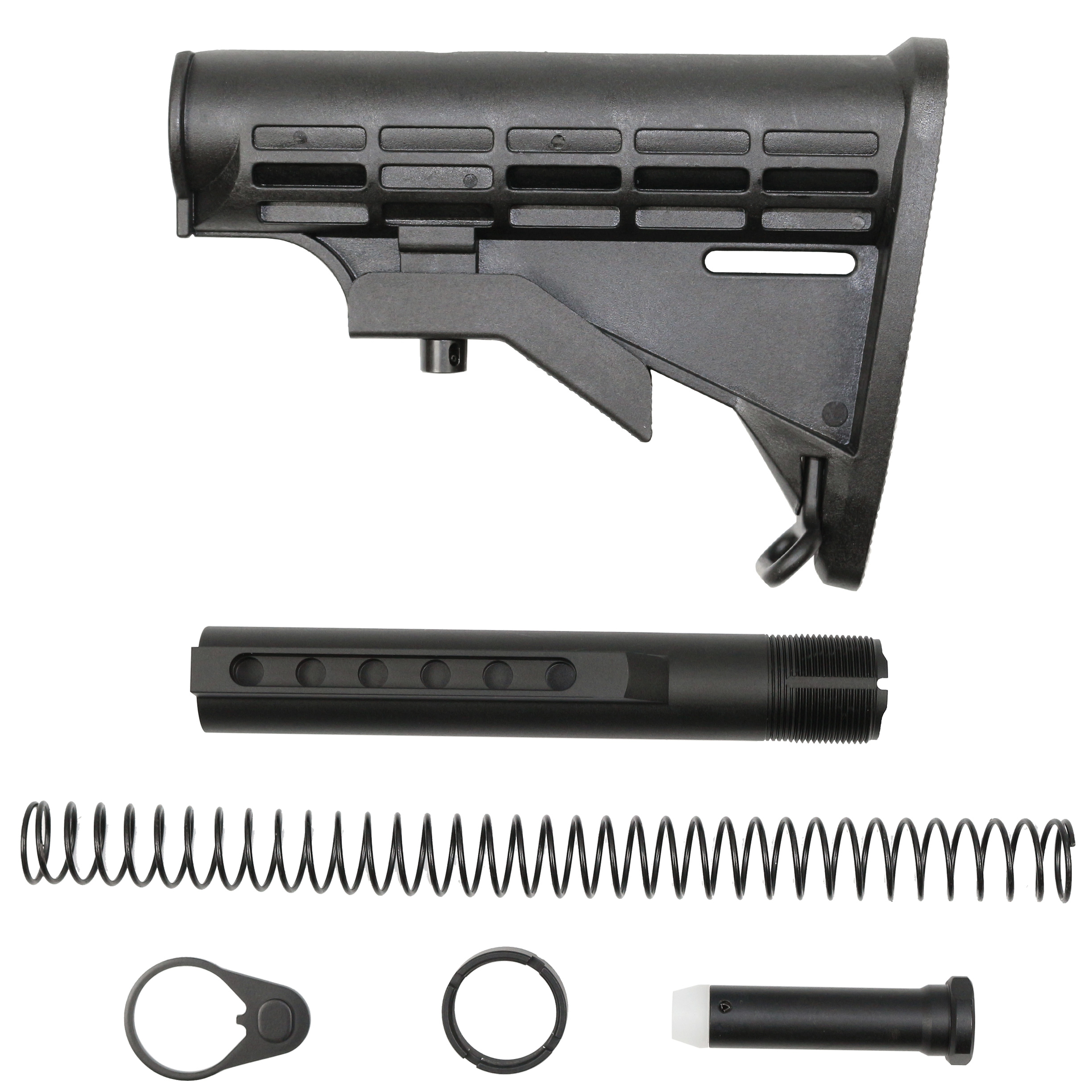 AR-15 Mil-Spec Carbine Stock W/ 6 Position Buffer Tube Kit