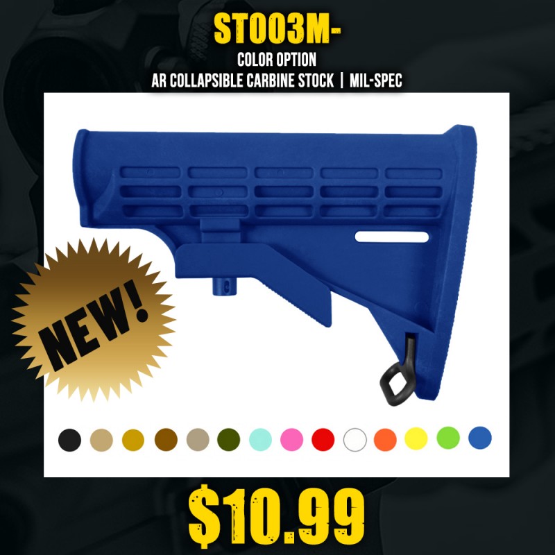 COLOR OPTION| AR Collapsible Carbine Stock | Mil-Spec COLOR OPTION| AR Collapsible Carbine Stock | Mil-Spec