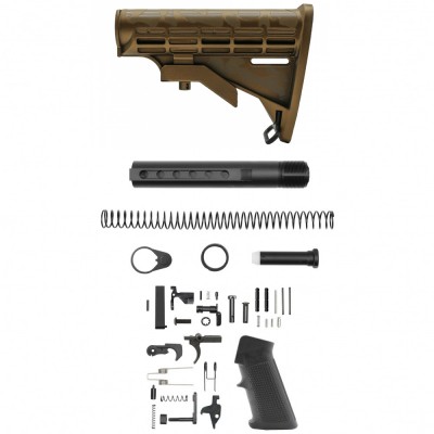 CERAKOTE CAMO BBR | AR-15 .223/5.56 Standard Lower Build Kit - Base BBR - Pattern - FDE - Mil-Spec