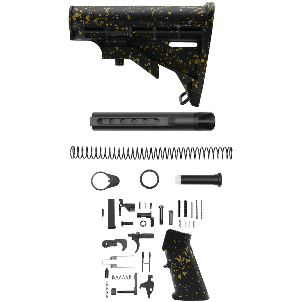 CERAKOTE BLK-G SPLATTER | AR-15 .223/5.56 Lower Build Kit | Mil-Spec