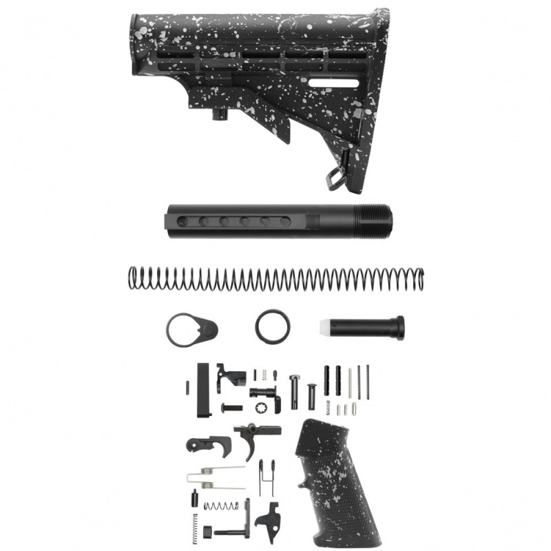 CERAKOTE BLK-S SPLATTER | AR-15 .223/5.56 Lower Build Kit | Mil-Spec