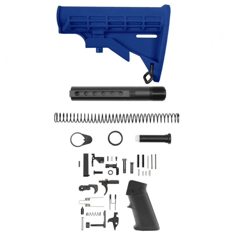 AR-15 .223/5.56 Standard Lower Build Kit - Cerakote Blue Flame| Mil-Spec